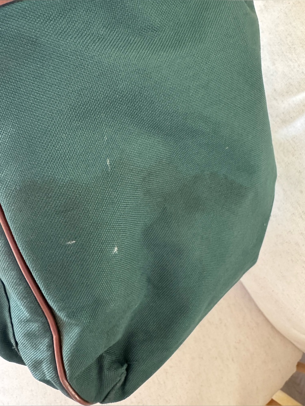 Vintage 90s Polo Ralph Lauren Green Duffle Weekender Travel X-Large Bag-Unisex - Picture 10 of 16